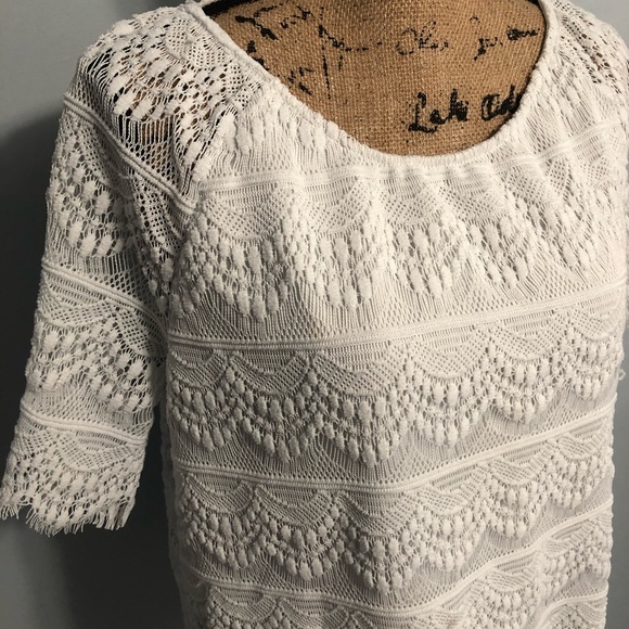 Westport 1962 White Lace Blouse Size Large - Picture 5 of 10